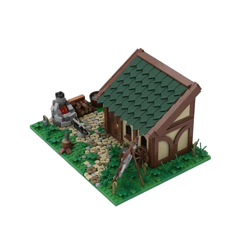 1041 PCS Customize Castle Blacksmith house MOC Customize Modular Building Block Educational Simple DIY Boys Toy Christmas Gift