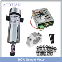 Air cooled 0.8kw DC110V 20000RPM CNC spindleMotor Kit / chuck 800W Spindle Motor + Power Supply speed governor For Engraving