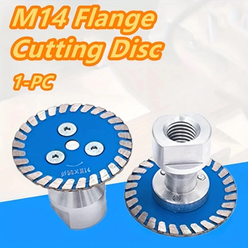 1 PC M14 Flens Diamantdoorslijpschijf 75mm 50mm 2 Inch Afneembare Mini Carving Tool Blade voor Graniet Marmeren Tegels Steen Snijden
