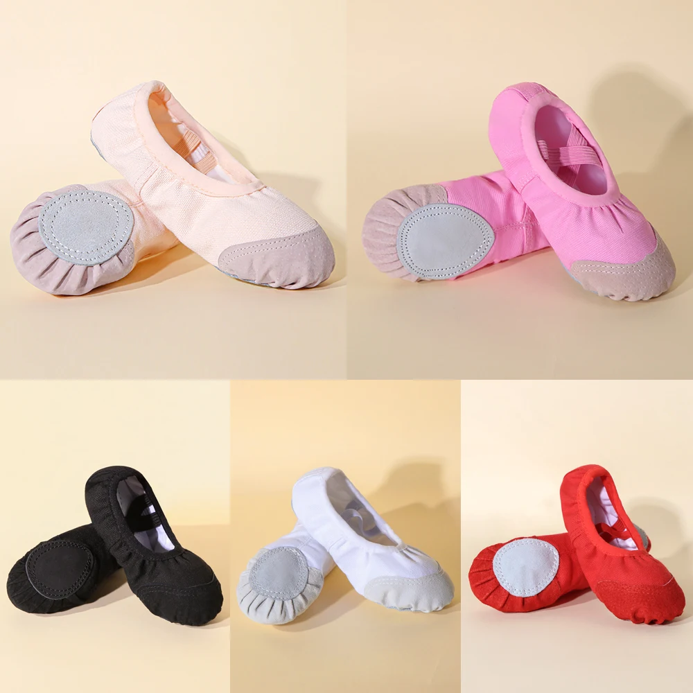 Chaussures de ballet en cuir souple pour filles et garçons, pantoufles de danse, chaussures confortables pour petits pieds
