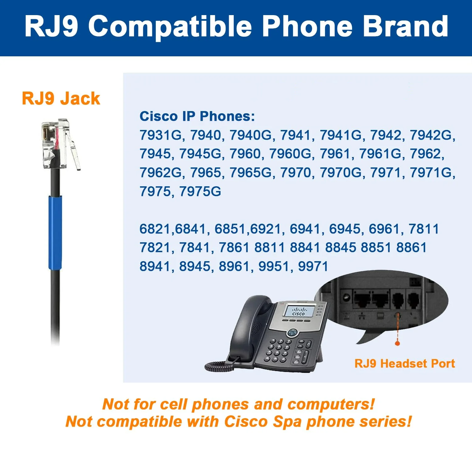 2 قطعة IP سماعة الهاتف كابل محول القياسية RJ9(RJ10/RJ22) 4P4C أنثى إلى ذكر تمديد الحبل ل سيسكو مكتب الهاتف