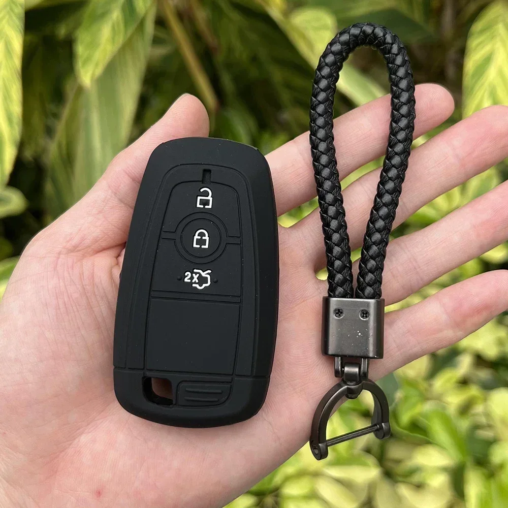 Silicone Car Key Cover Case For Ford Maverick Focus Edge Explorer Expedition Everest Fusion Mondeo Mustang Raptor Bronco Key