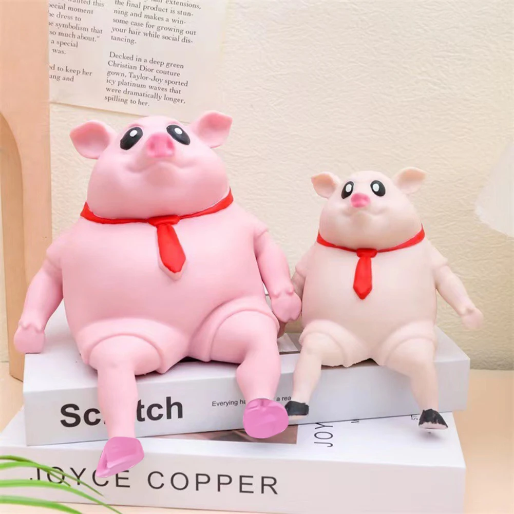 Piggy Stress Toy Stretch Creative Sensory Toy Rebound Pig Stress Relief Toy Funny Squeeze Soft Pig Toy for Adults Kids