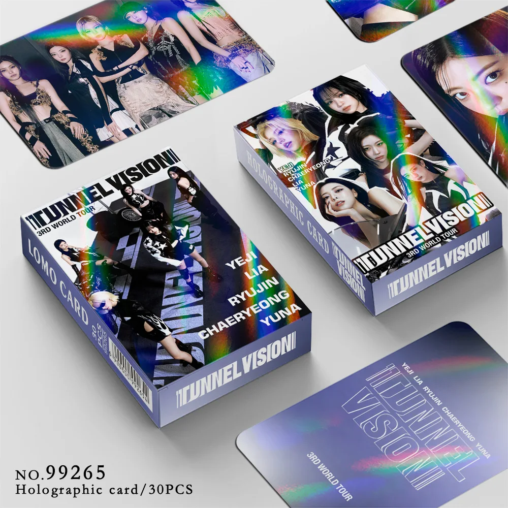 

30 шт. лазерных фотокарточек TUNNEL VISION, коллекция ITZYStar, голографические карточки Lomo, подарки для фанатов