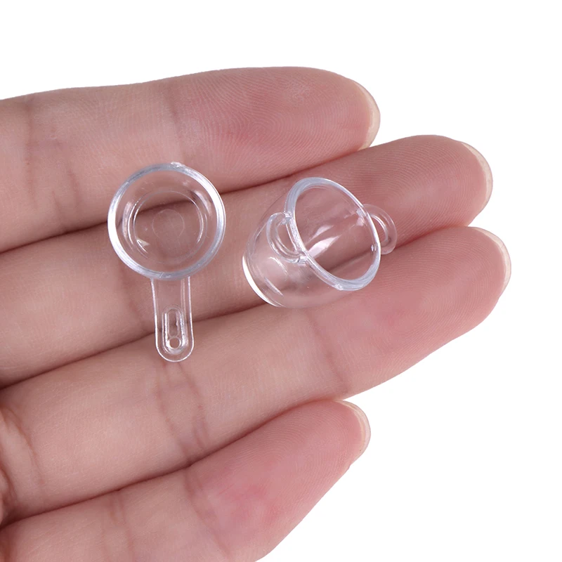 17 قطعة/المجموعة البسيطة شفافة أدوات المطبخ لعبة شرب أكواب طبق لوحة أدوات المائدة المنمنمات DIY التظاهر اللعب #2