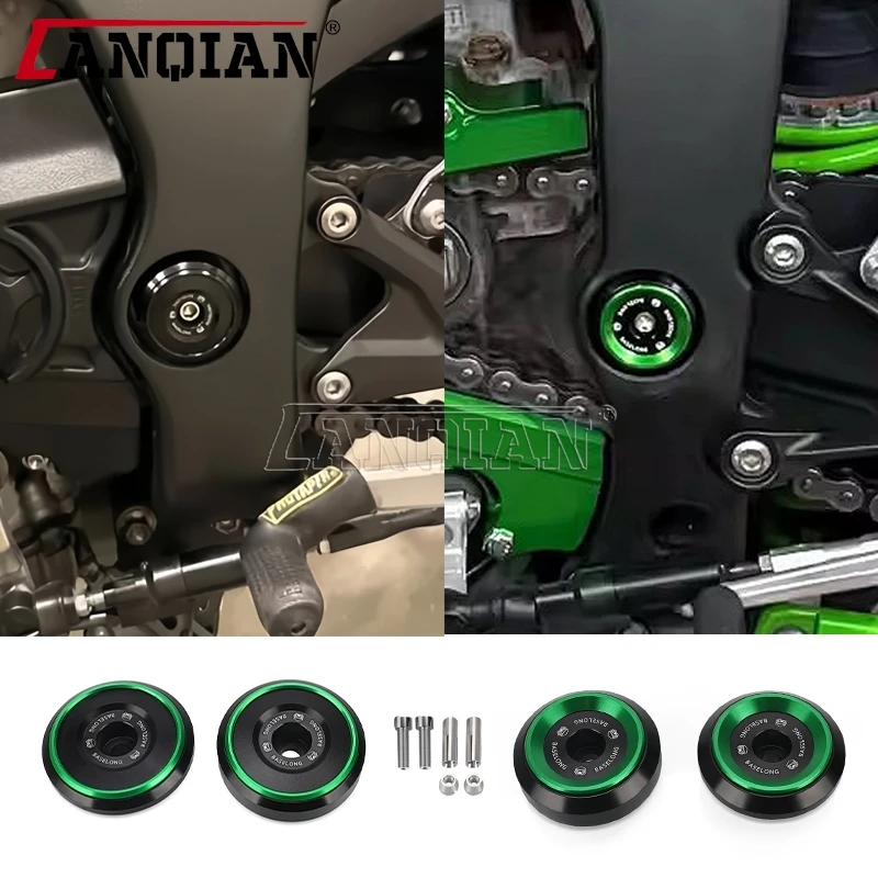 

Frame Hole Cover For Kawasaki Ninja 1000SX ZX6R ZX-6R ZX10R ZX10RR Z1000SX 2008-2020 2021 2022 2023 2024 CNC Cap Decorate Plugs