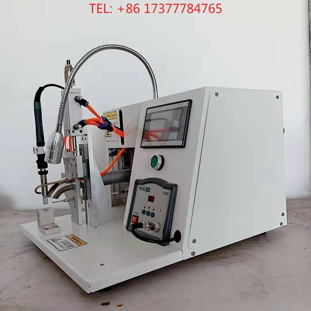 Touch Screen Control Semi Automatic Soldering Machine Pedal Soldering Station USB Plug Circuit Wire Harness Welding Equipment