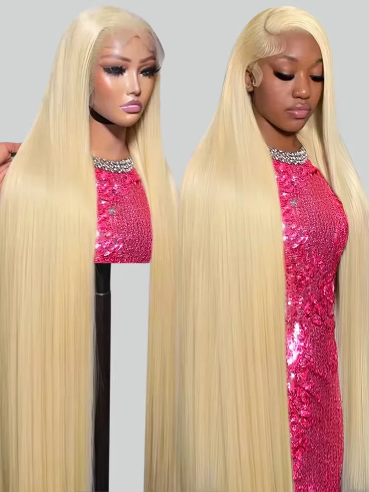 

Brazilain 200% Density 30 32 36 inch 613 Blonde 13x4 HD Lace Front Human Hair Wigs Straight Glueless Lace Frontal Wigs For Women