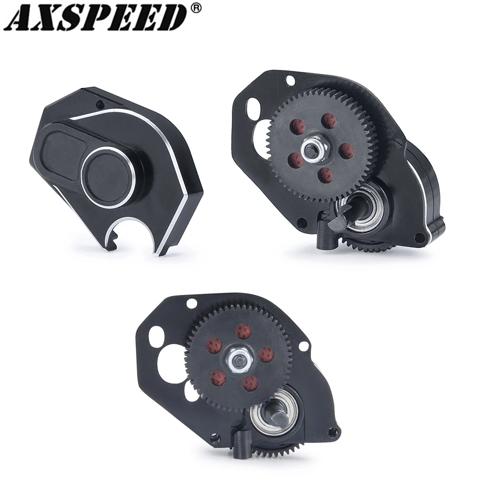 

AXSPEED CNC Aluminium Complete Transmission Gearbox 2 Speeds for 1/24 RC Crawler Car Axial SCX24 Deadbolt Gladiator Bronco Parts