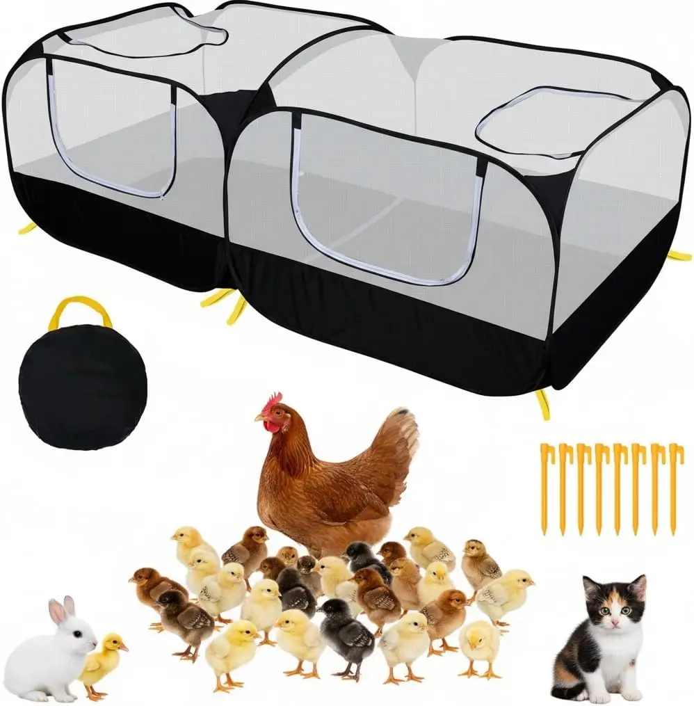 

Складной манеж для животных со съемным дном и дышащей сеткой для щенков, котят, кроликов, для использования в помещении и на улице