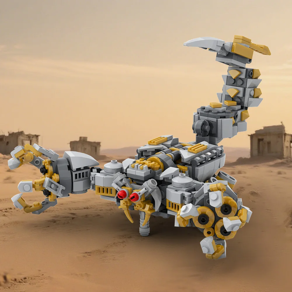 MOC Animals 2007 Mech Scorponoks Building Blocks Scorpions Monster Bricks Creativity  Assembled Toy for Children Gift