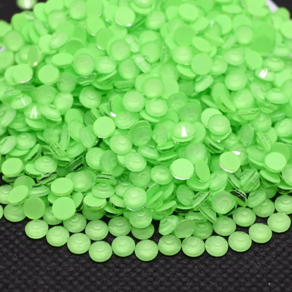 Green Neon ss3-ss30 Non Hotfix Rhinestones Glass Flatback Crystal for DIY Clothes Dress Decoration Strass