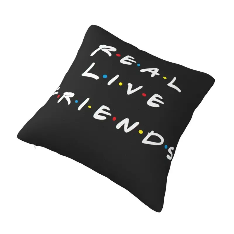 Custom Luxury Real Live Friends Cushion Cover 45x45cm Polyester Pillow for Car Square Pillowcase