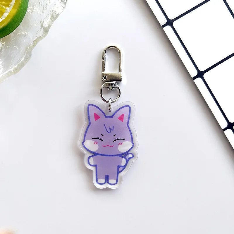 10CM Pop-up Store Puppe Schlüsselanhänger ANITEEZ Cartoon Niedlicher Plüsch Anhänger Schlüsselanhänger Tasche Zubehör Kpop Yunho Yeosang Fans Geschenke