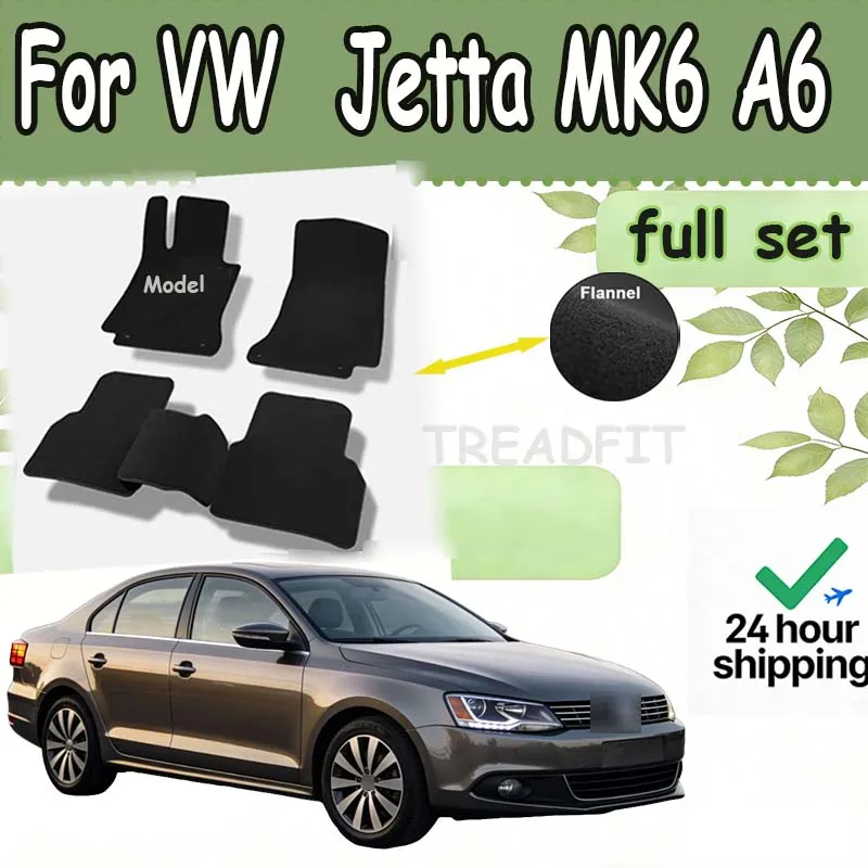 

Velour mats For VW Jetta MK6 A6 6 Vento 2011~2018 Car Floor Mats Rug Footpads Anti-slip Carpet Cover Pad