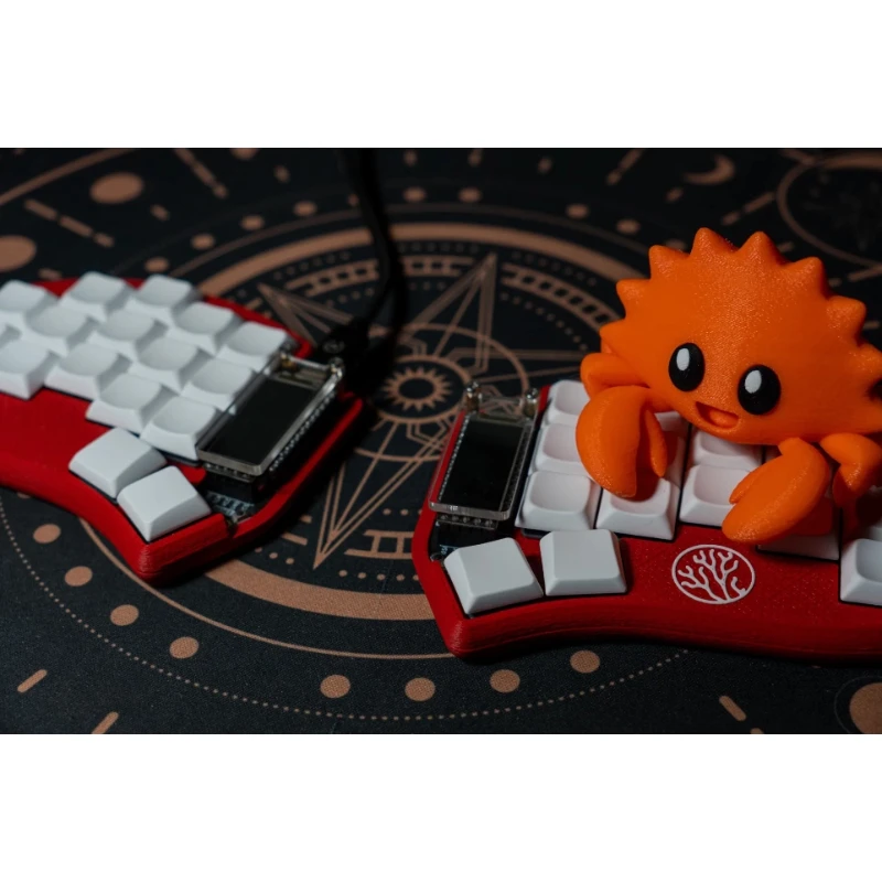Urchin Drahtlose Bluetooth-Split-Tastatur-Anpassung Ergonomischer 3D-Druck ZMK Hot-Swap-fähige mechanische Tastatur links und rechts