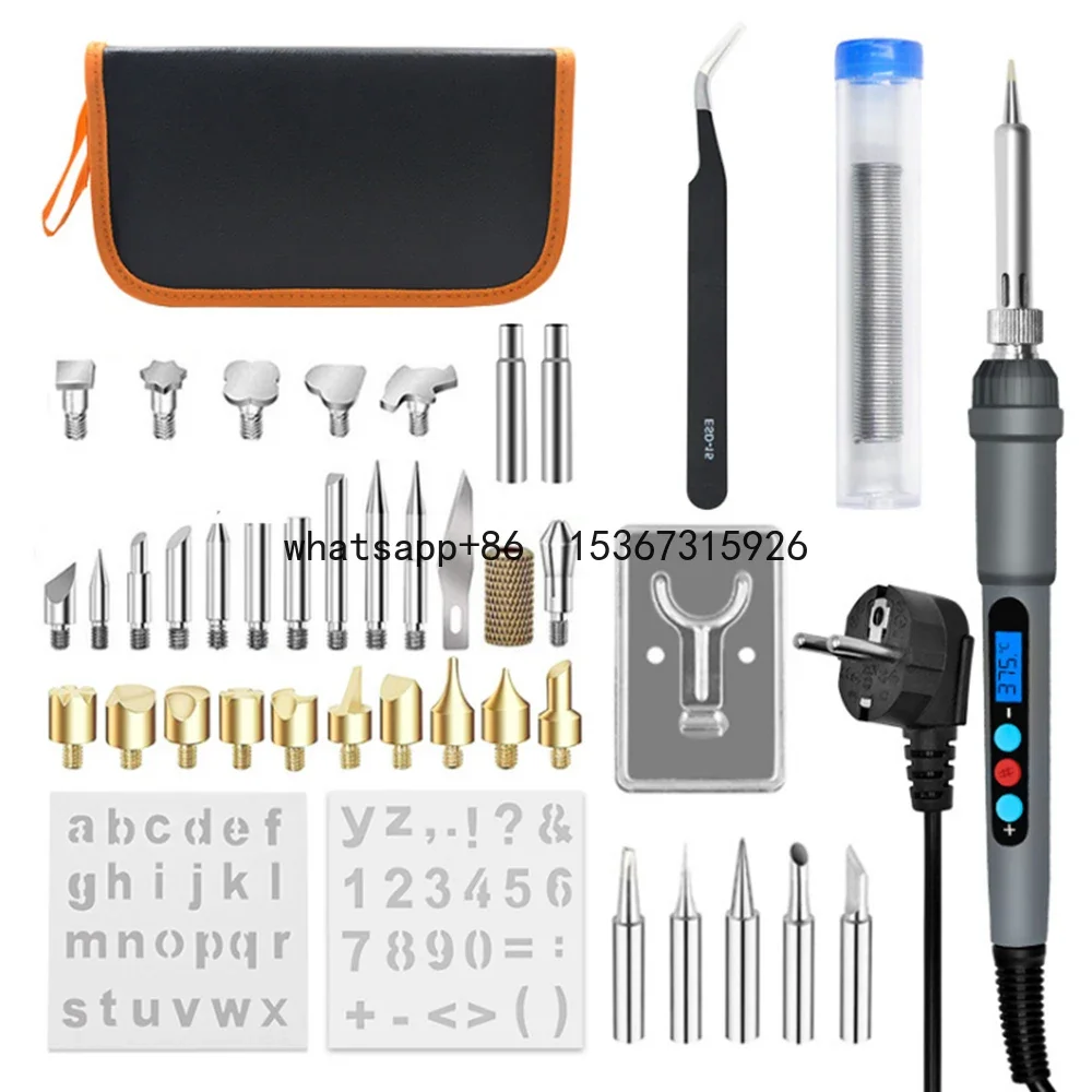 

41 pcs/kit Portable Electronic Soldering Iron Wood Pyrographying Tools Kit Wood Burning Tools Set for Carving Embossing