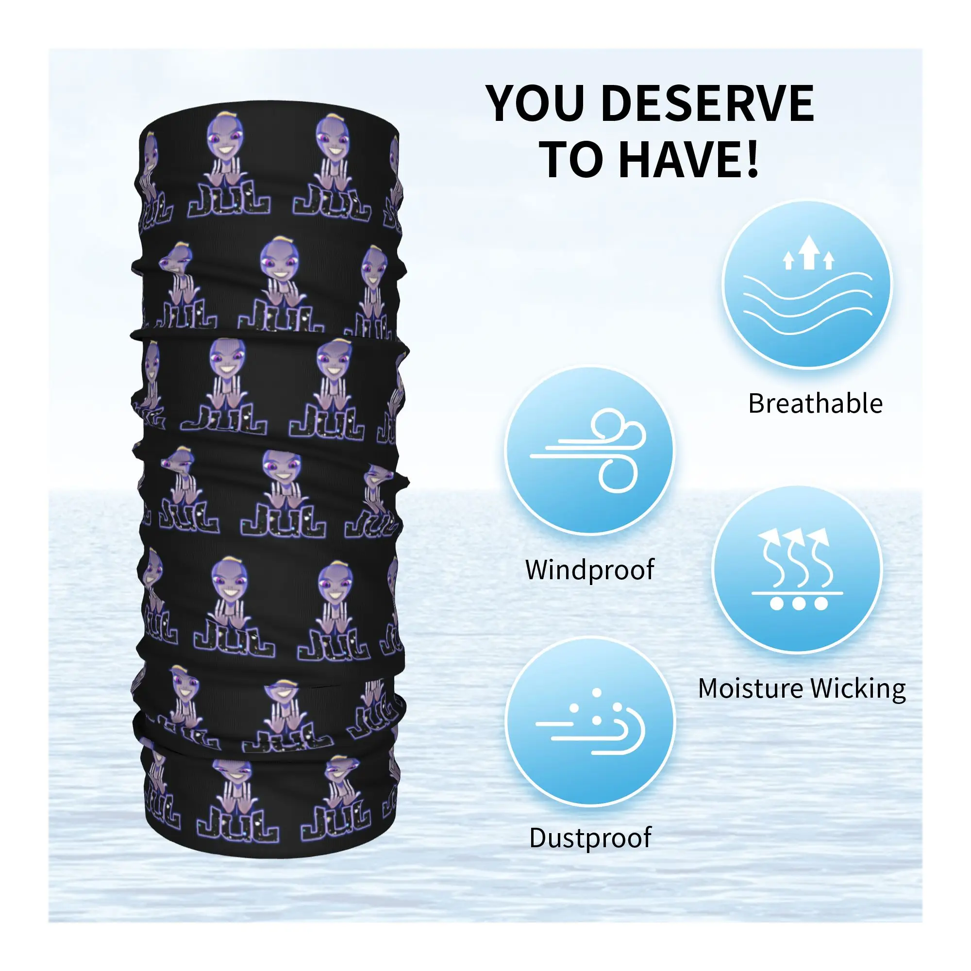 Jul рэпер уличный стиль бандана гетры для пеших прогулок кемпинга мужчины женщины шарф Балаклава теплый шарф для лица чехол