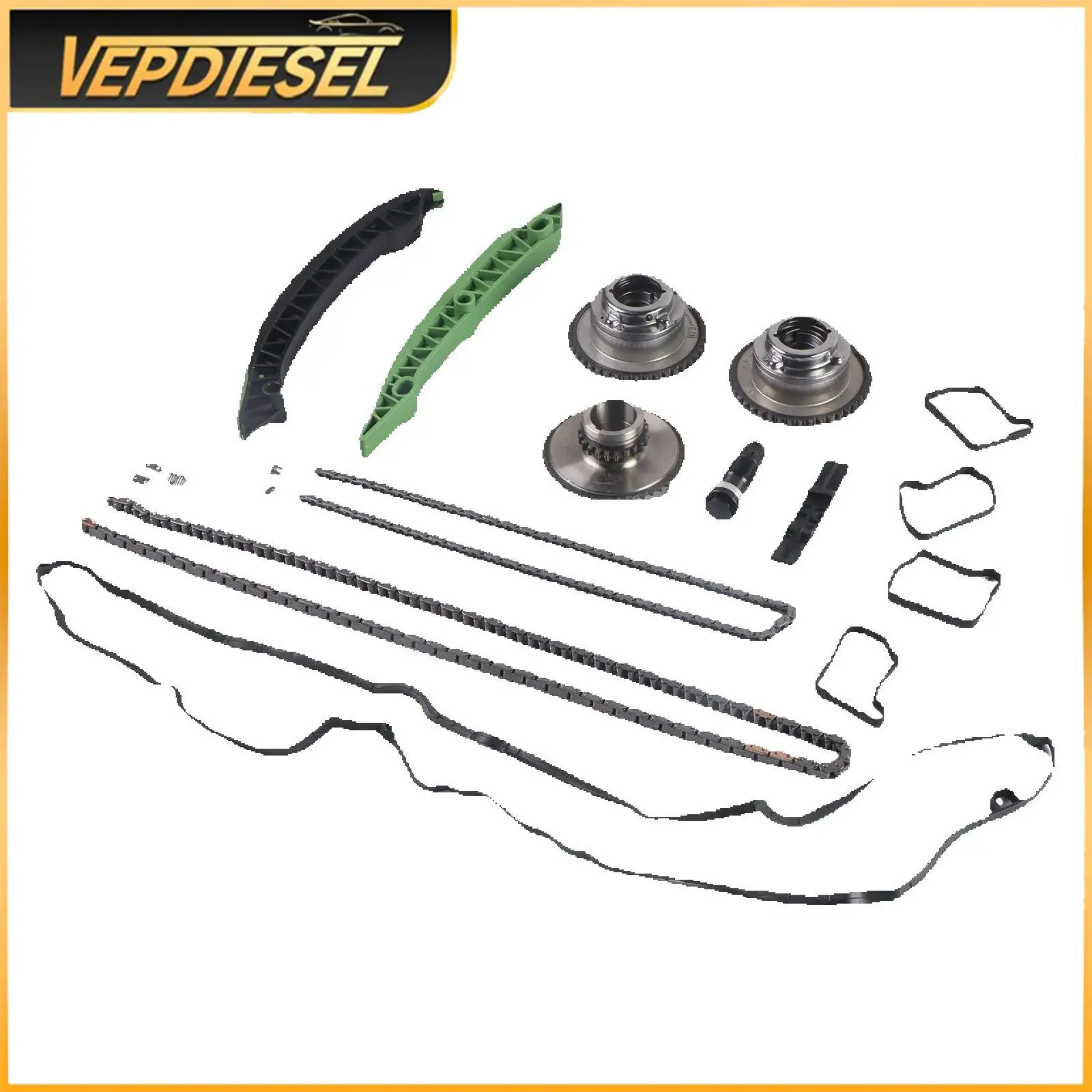 

2710501500 2710501400 Timing Chain Kit Camshaft Adjuster for Mercedes W203 W204 SLK250 E250 C200 C-CLASS M271 Engine