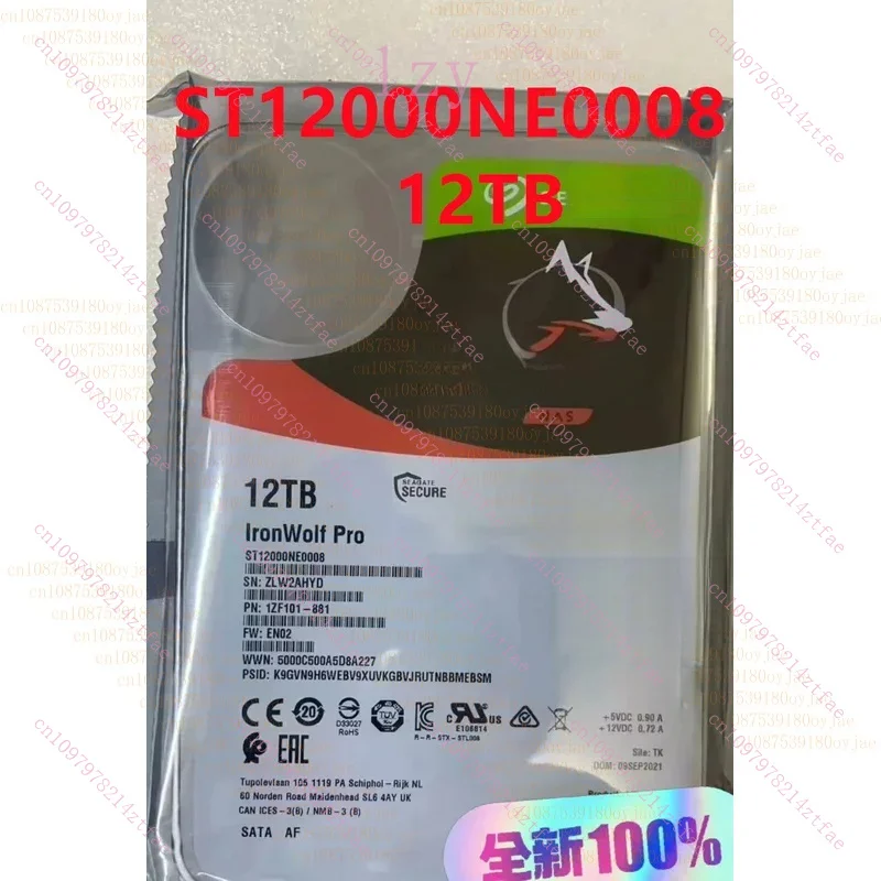 

ST12000NE0008 For Seagate IronWolf Pro 12TB 7200RPM SATA 6Gb/s 3.5" NAS HDD 256MB