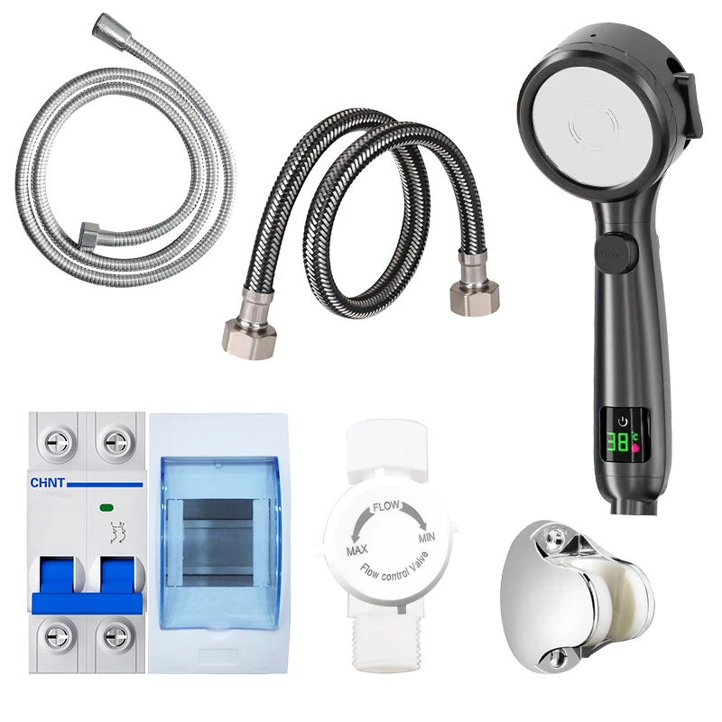 Electric Water Heater Safety Protection Accessories Shock-Free Anti-Electric Wall Air Switch Water Pipe Flow Regulating Valve