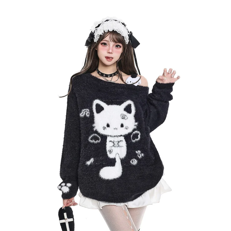

High-End Knitted Base Layer irt Asymmetrical Collar No Pilling Winter Women's Faion Guangzhou Thirteenth Fac Dongguan...