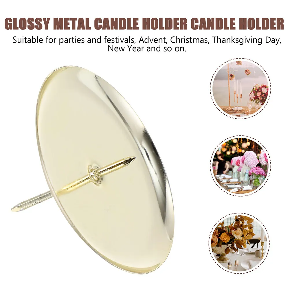 20Pcs Iron Tea Light Holders Sturdy Fixing Holders Small Decorative Candlestick for Room Table Desktop Decoration