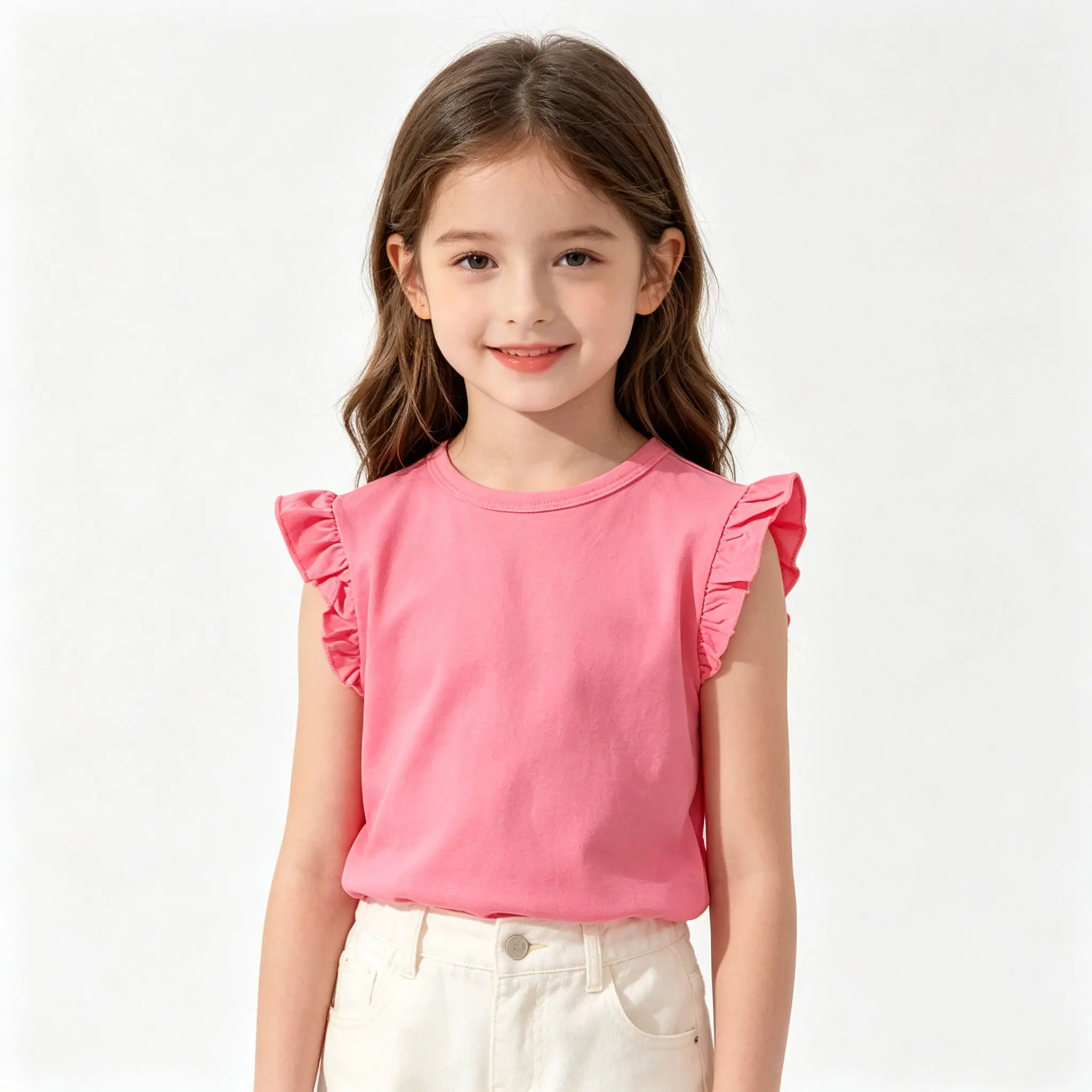 Girls T-shirts Summer 2026 Lotus Leaf Short Sleeve Tops for Kids Fashion Children Blouse Toddler Princess T-Shirts Baby Clothing