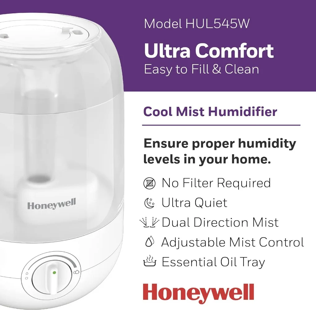 Humidificateur à brume fraîche pour chambre à coucher ou bureau Facile à utiliser et fonctionnement ultra silencieux