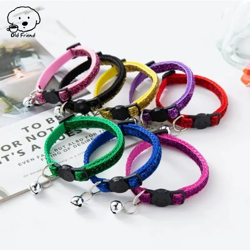 Cierre de seguridad para Collar de gato con campana, desmontable, para mascotas, suave, ajustable, accesorios para Chien