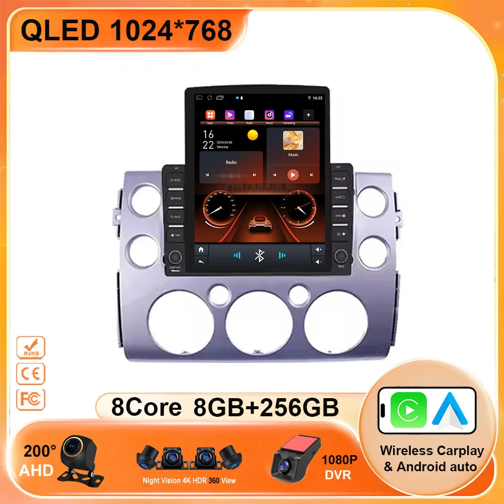 9.7 Android 15 Car Radio For Toyota FJ Cruiser J15 2006 2020 NISSAN GPS Navigation Multimedia Player Carplay ScreenHead Unit 5G
