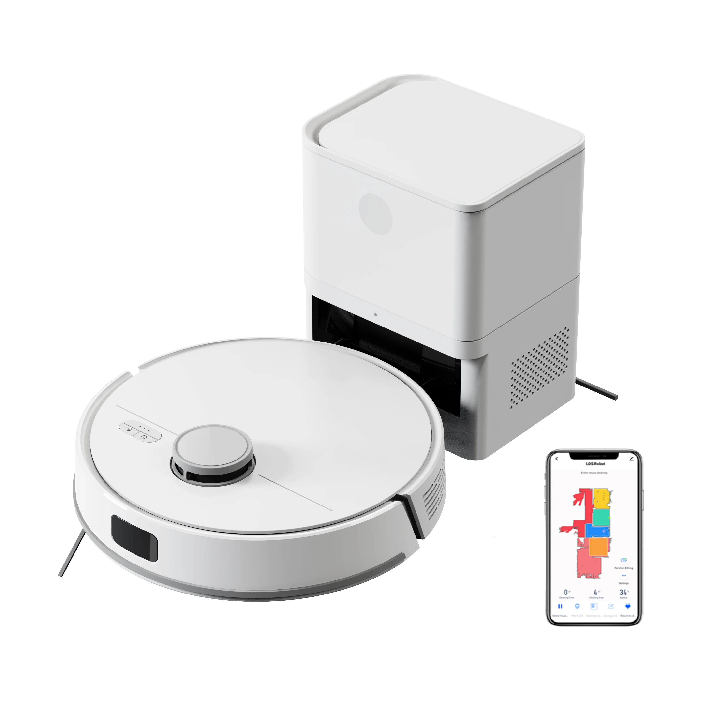 Lidar Robot Vacuum Cleaner Self Emptying Dustbin Carpet Boost Smart Mapping App Control Auto Sweeper Household Mopping