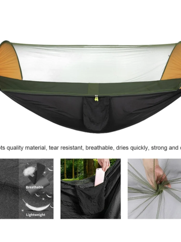 Hamac moustiquaire à ouverture rapide automatique, balançoire Portable, pour dormir, voyage, cour, randonnée