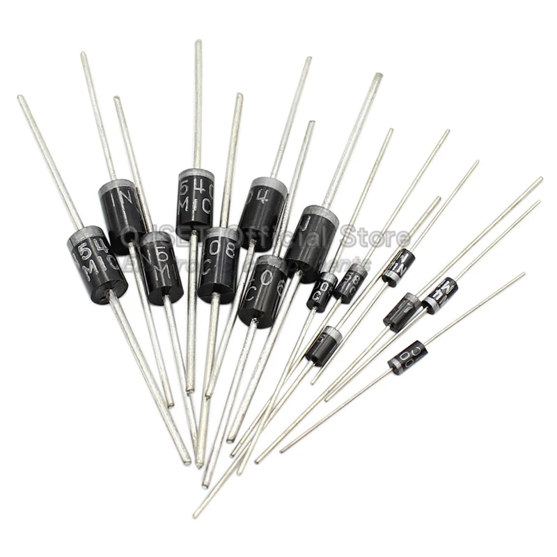 20pcs DIP Schottky Rectifier Diodes 1N5408 IN5408 IN 1N 5401 5402 5404 5406 5399 5822 5817 5819 5824 Diodes 1A 5A 3A  1000V 200V