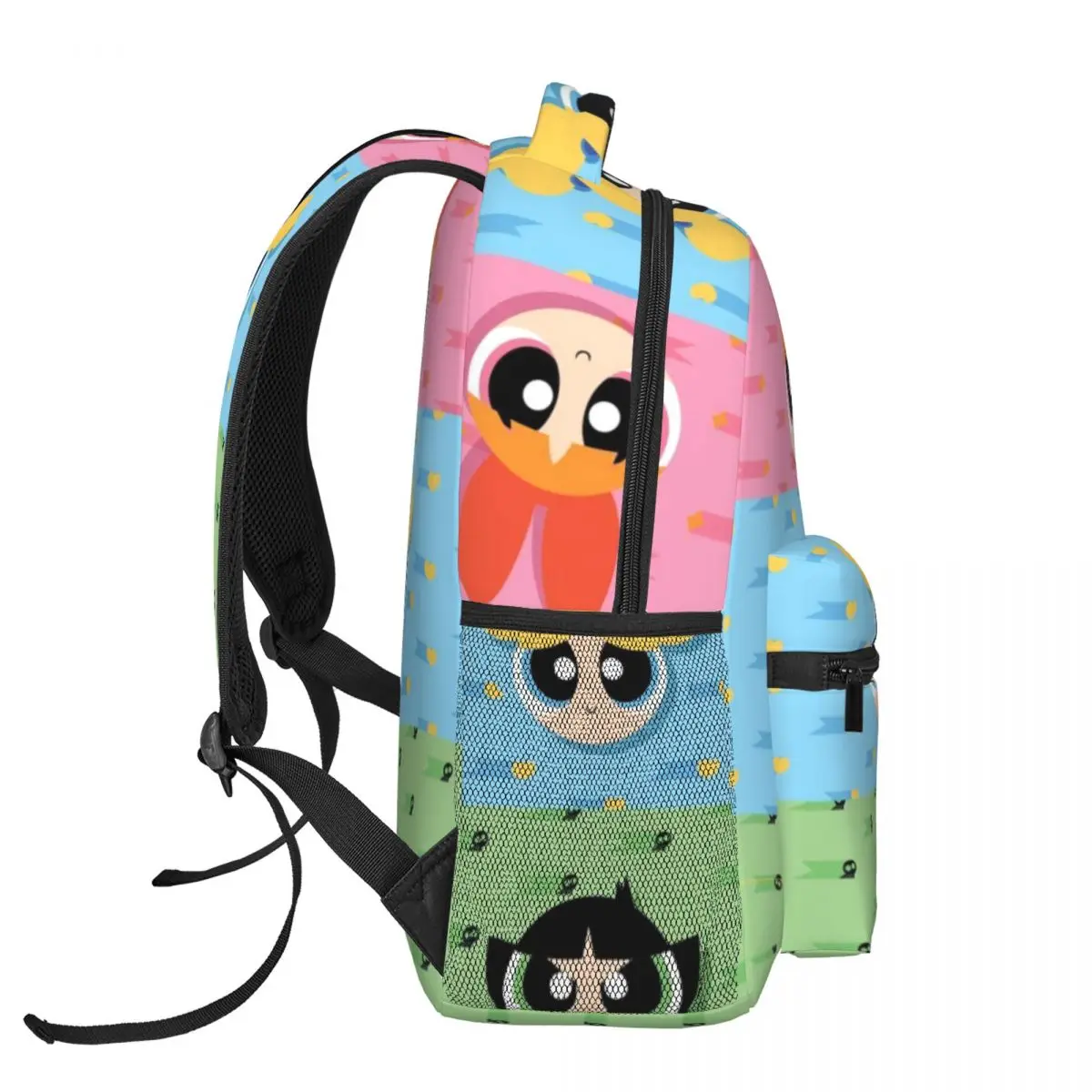 The-Powerpuff-mochila informal ligera con estampado para niñas, mochila escolar para la escuela, al aire libre, compras, oficina, 17 pulgadas