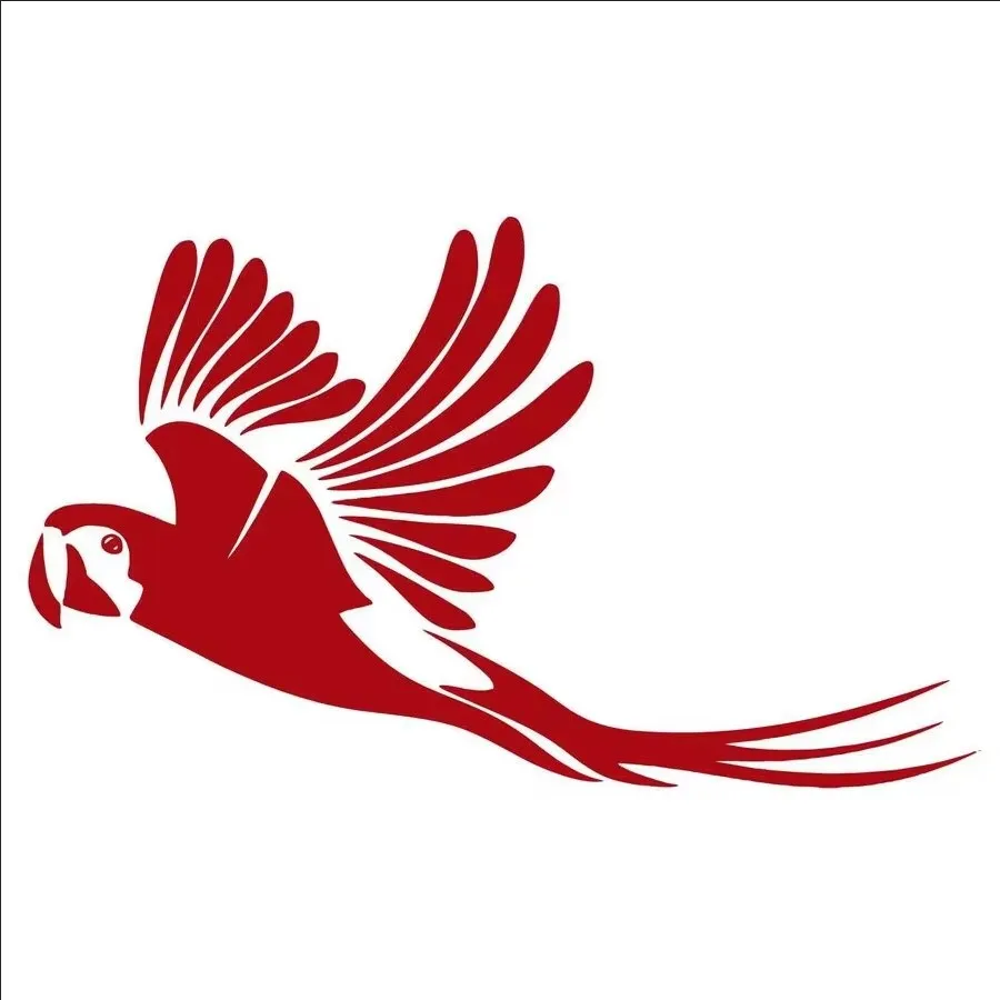 Beautiful parrot silhouette design, car window bumper, motorcycle helmet accessories, decorative vinyl waterproof car sticker