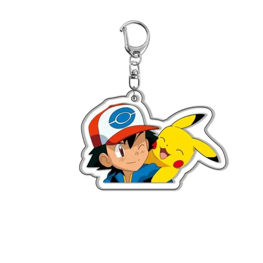 Diy Custom Pokémon Acryl Sleutelhanger Misty Brock Figuur Anime Randapparatuur Leuke Cartoons Rugzak Hanger Sieraden Vakantie Geschenken