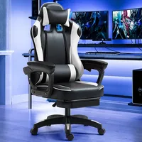 Lumbar Support Gaming Chair Ergonomic Computer Chair Reclining PU Leather High Back Game Chair Silla Plegable Adjustable