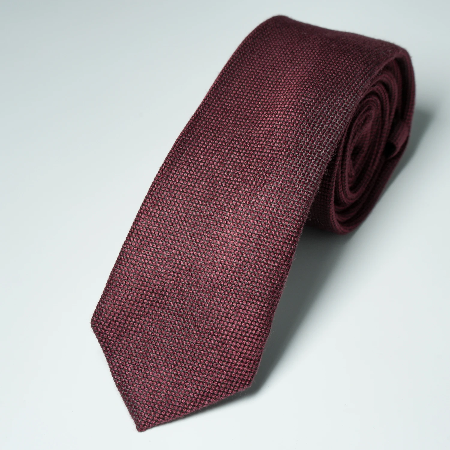 6cm Schmale Einfarbige Baumwoll-Krawatte für Herren Schlichte Baumwoll-Krawatte für Formelle Anlässe Hochzeit Büro Anzug-Accessoire Geschenk für Bräutigam – Detail 6