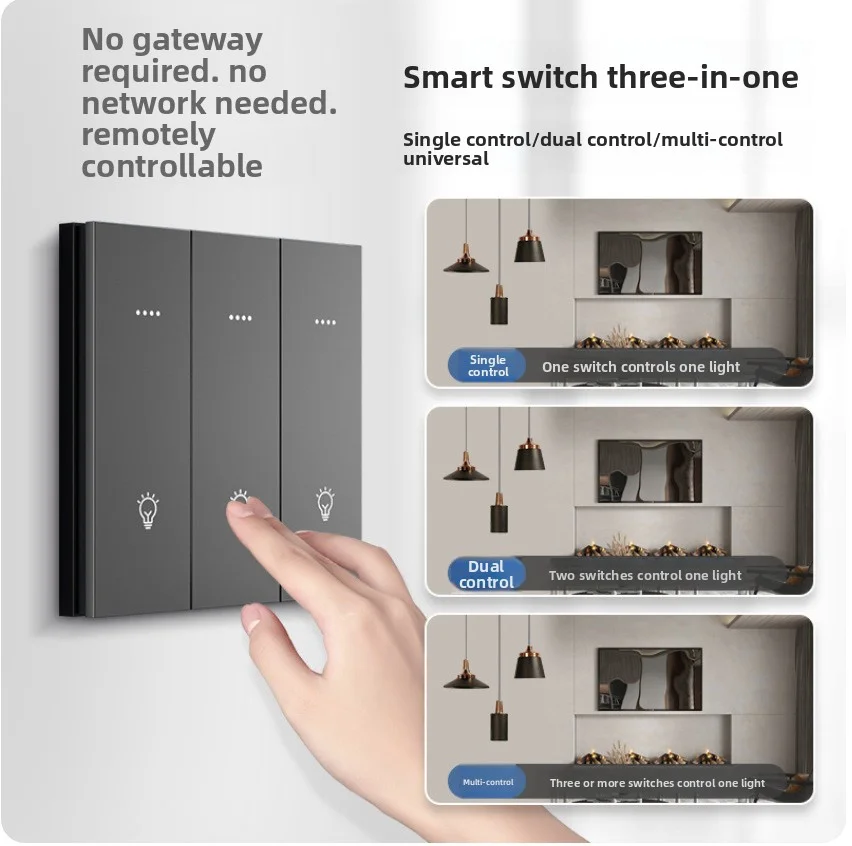 Tuya Bluetooth maille commutateur intelligent App télécommande commande vocale aucun réseau requis hôtel maison zéro feu édition commutateur intelligent