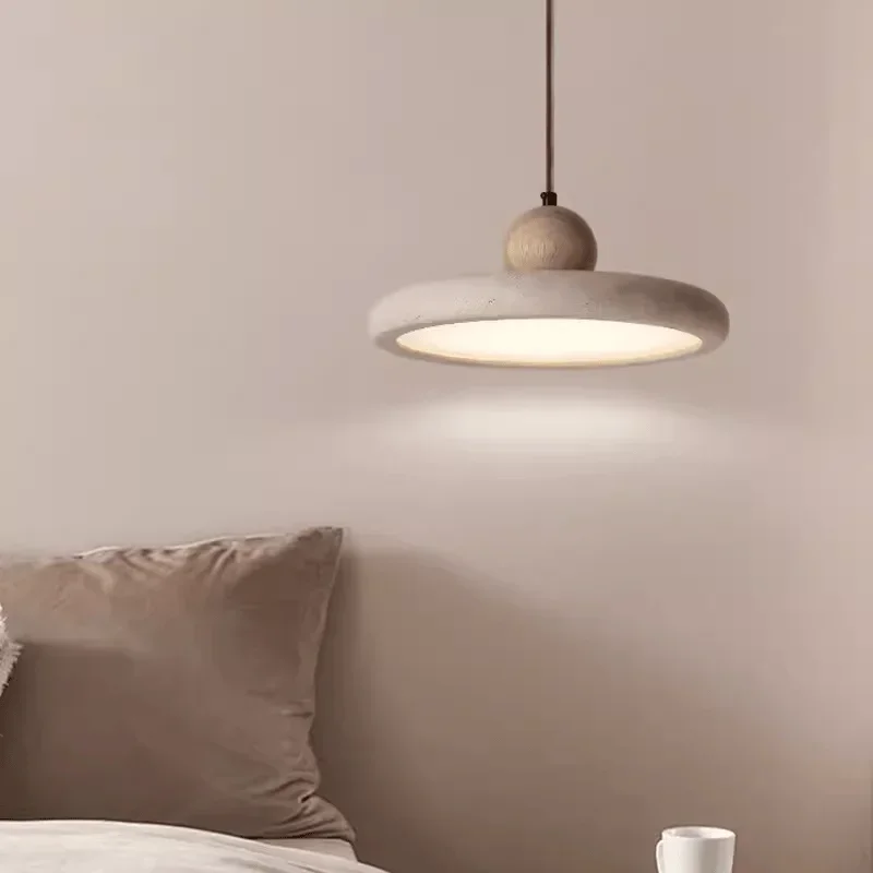 Natural Stone LED Pendant Light Home Decor Nordic Dining Table Kitchen Creative Pendant Lamp Yellow Travertine Beside Chandelier