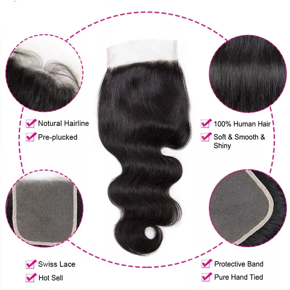 QT 13x4 Ear To Ear HD Lace Frontal Brazilian Body Wave Transparent 4x4 Lace Closure 100% Virgin Human Hair Pre Plucked Hairline