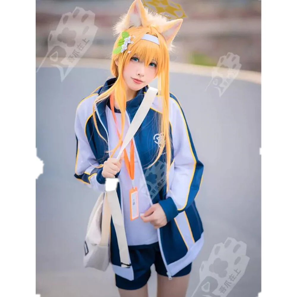 Cosplay Traje de Hanako Azul Arquivo, Ichi Mari Hanekawa Hasumi Urawa Uniforme, Halloween Casaco e Manto, Vestido de Natal, W4046