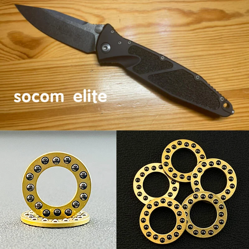 Rodamientos de jaula de cerámica con marco de latón personalizados para Microtech Matrix Anax Stitch Ram-Lok Socom Bravo Elite Stitch Ram-Lok