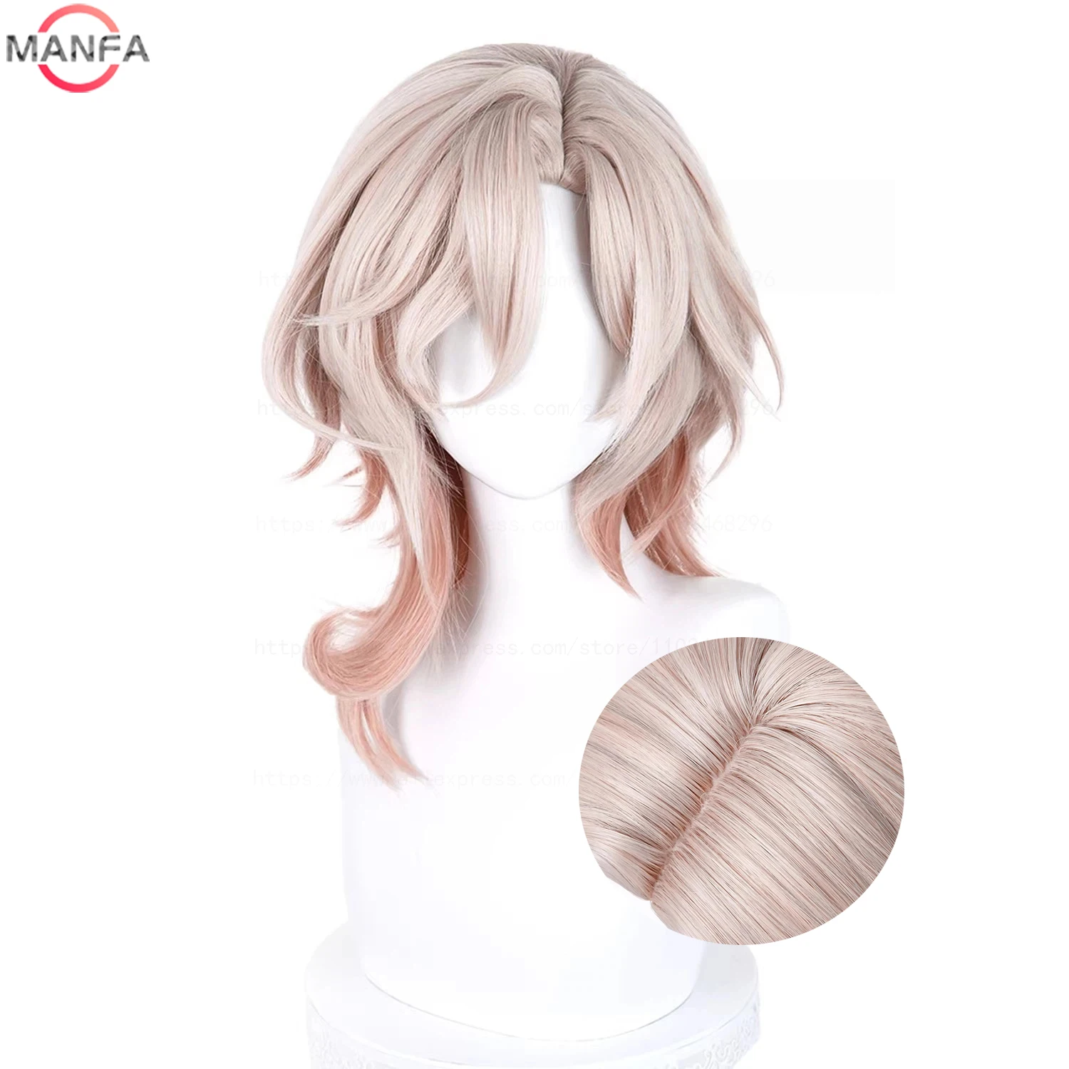 

Высококачественная фигурка Кучибы из Honkai: Star Rail ‌ Парик для косплея, синтетический, термостойкий, с цветовыми переливами, в стиле аниме + шапочка для парика