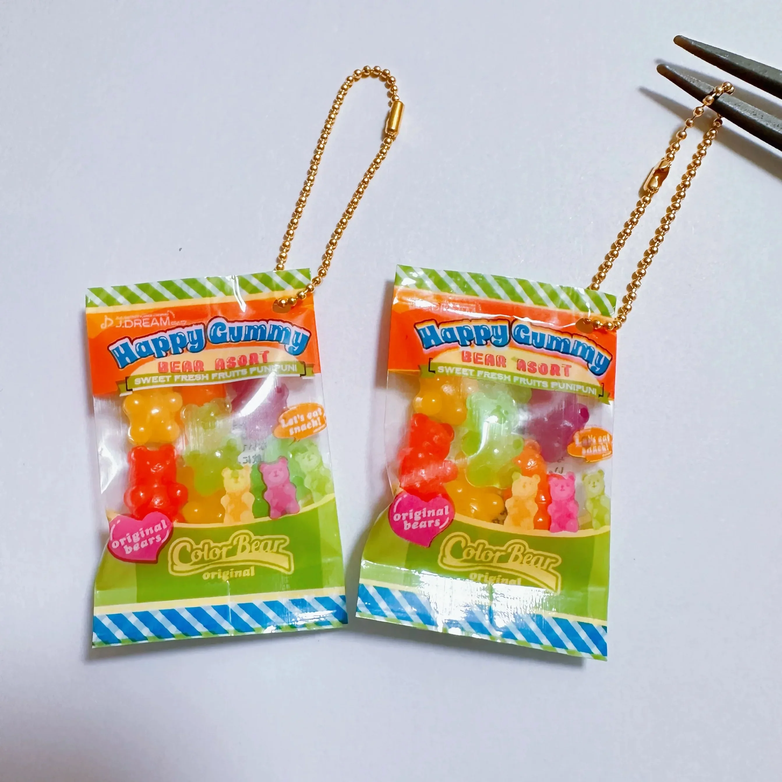 Capsule Toy Tiny Candy Squishy Jelly Bean Gummy Bear Candy Bag Mini Food Toy Keychain Mini Bag Pendant Accessories Gift Toy