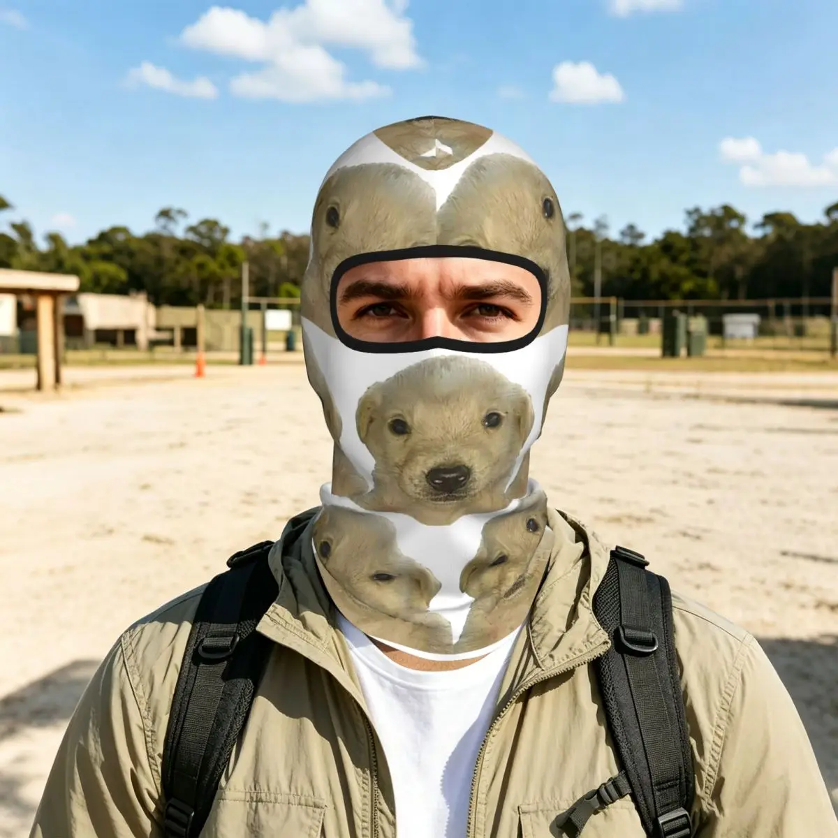 Jotchua Meme Jotchua Dog Breathable Thin Balaclava Full Face Mask Sun Protection Neck Gaiter For Motorcycle Fishing Outdoor