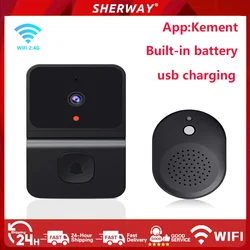 Z30 Wireless doorbell camera with Chime smart home security video intercom night vision 2.4GHZ WiFi smart doorbell audio