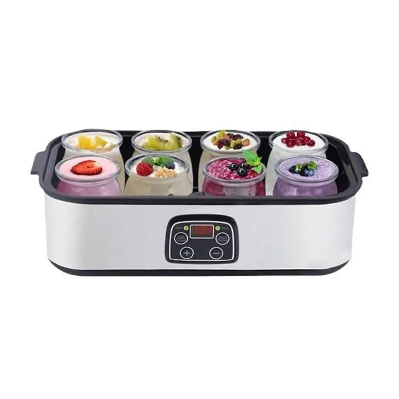 gen-basic-automatic-yogurt-maker-with8-glass-jars-electric-yogurt-machine-withadjustable-temperature-andtime-control-us-plug