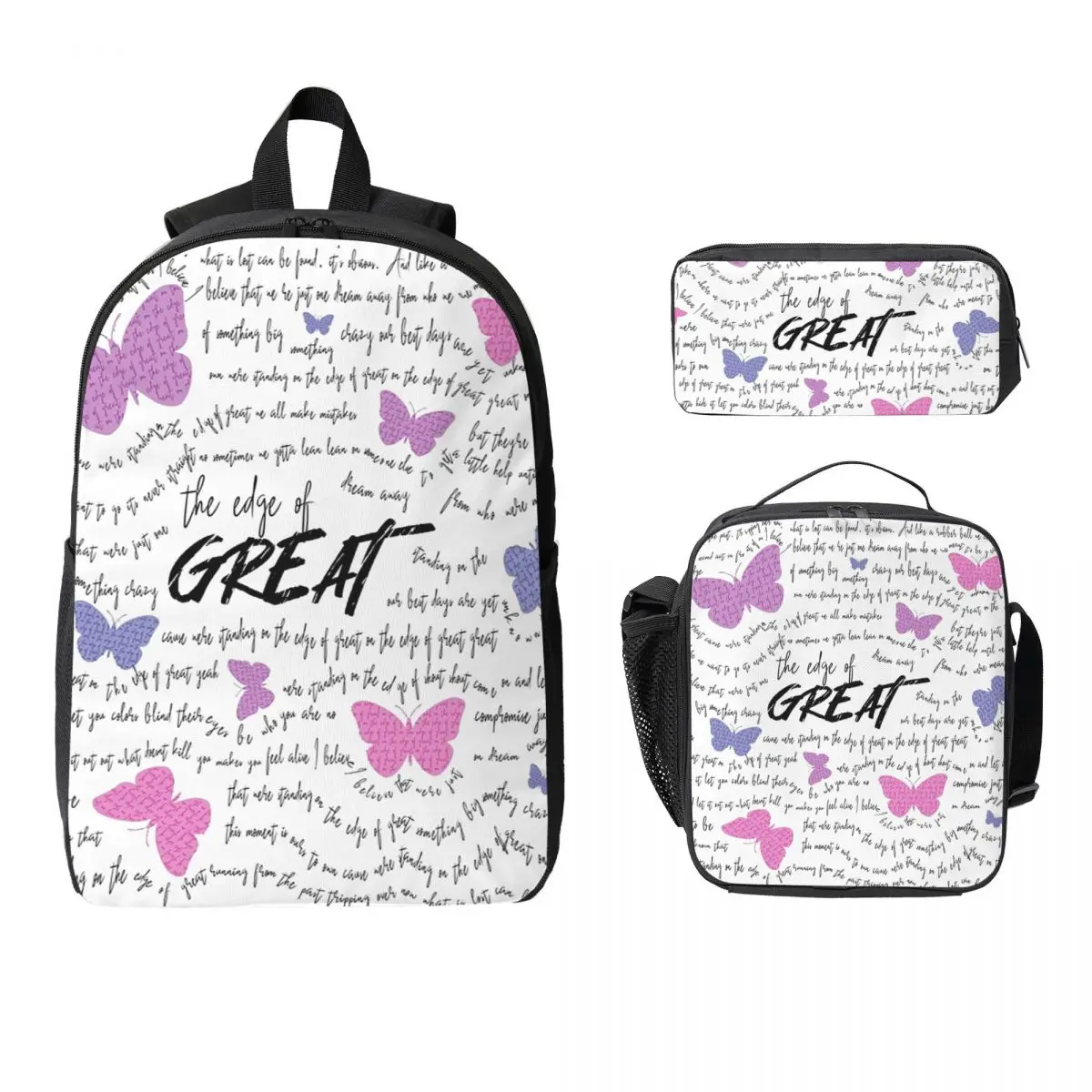 

Рюкзак Edge Of Great Julie And The Phantoms, сумка для книг, школьная сумка, компьютерные сумки на плечо, изолированная сумка для обеда 3 шт., пенал